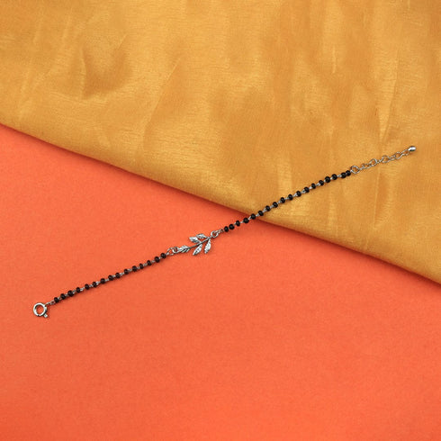 Zarkan Checkered Linear Silver Bracelet