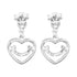 Zarkan Smile Heart Solitaire Silver Earrings