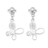 Zarkan Buttetfly Silver Drop Studs