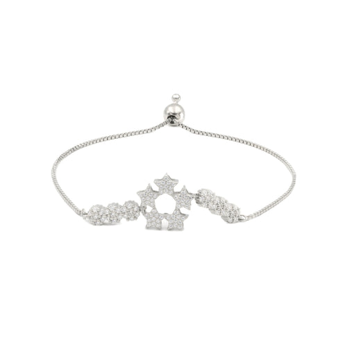 Zarkan Elegant Star Style Silver Bracelet