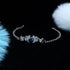 Zarkan Bold Blue Bits of Bloom Silver Bracelet