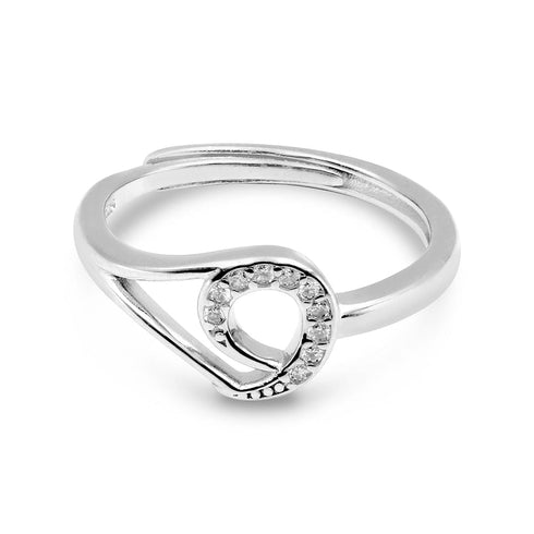 Zarkan Minimal 925 Silver Loop Ring