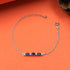 Zarkan Bold Blue Linear Silver Bracelet