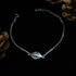 Zarkan Leaf Cut Linear Silver Bracelet