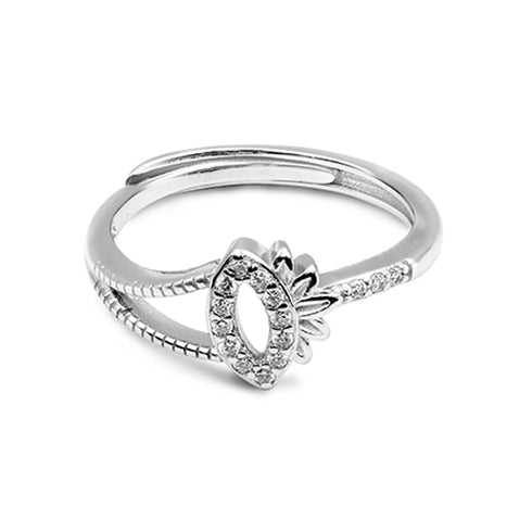 Zarkan Elegant Floral Pure 925 Silver Ring