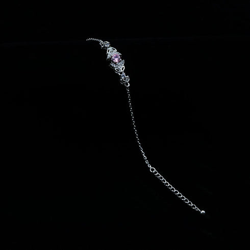 Zarkan Pink Bits of Bloom Silver Bracelet