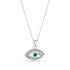 Zarkan 925 Silver Evil Eye Pendant With Link Chain