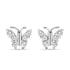 Zarkan 925 Silver Cute Butterfly Studs