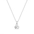 Zarkan 925 Silver Floral Heart Pendant With Link Chain