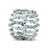Zarkan Silver Studded Supple Convertible Bracelet & Ring (RING Kada)