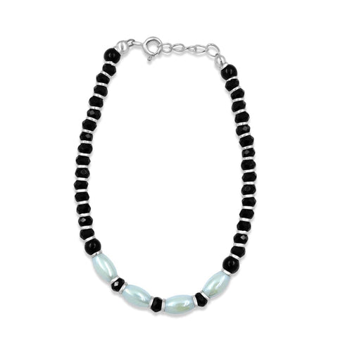 Zarkan 925 Silver Nazariya Bracelet With Sky Beads