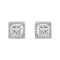 Zarkan 925 Silver Zircon Square Root Earrings Studs
