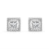 Zarkan 925 Silver Zircon Square Root Earrings Studs