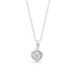 Zarkan 925 Silver Heart Jewelry Set With Link Chain