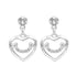 Zarkan Smile Heart Solitaire Silver Earrings