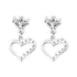 Zarkan Signature Love Silver Drop Studs