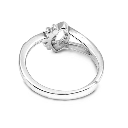 Zarkan Elegant Floral Pure 925 Silver Ring