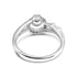Zarkan Heart Double Loop Pure Silver Ring