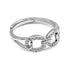 Zarkan Double Link Zircon Silver Ring