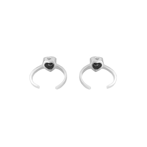 Zarkan Black Gem Nazariya 925 Silver Toe Ring