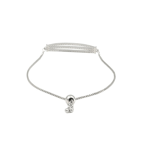 Zarkan Trio Style Zirkon Silver Bracelet