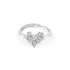 Zarkan Triple Beau Heart shape Silver Ring