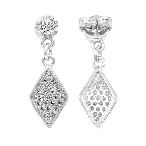 Zarkan Vintage Silver Drop Studs