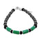 Zarkan 925 Silver Nazariya Bracelet With Nature Green Beads