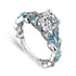 Zarkan Princes Blue Crown 925 Pure Silver Ring