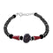 Zarkan 925 Silver Red Long Bead Nazariya Bracelet With Rudraksha