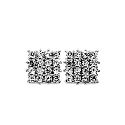 Zarkan Silver Square Cool Look Earrings