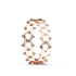 Zarkan Rose Gold Studded Supple Convertible Bracelet & Ring (RING Kada)