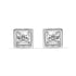 Zarkan 925 Silver Zircon Square Root Earrings Studs