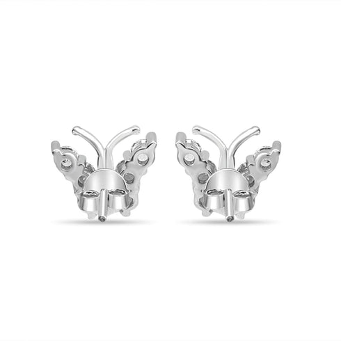 Zarkan 925 Silver Cute Butterfly Studs