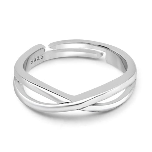 Zarkan 925 Silver X Men Ring For Men