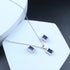 Zarkan Blue Treasure Box Silver Jewelry Set