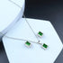 Zarkan Green Treasure Box Silver Jewelry Set