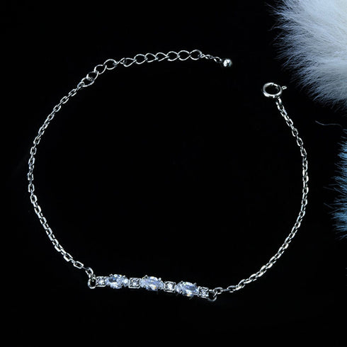 Zarkan Linear Love Silver Bracelet