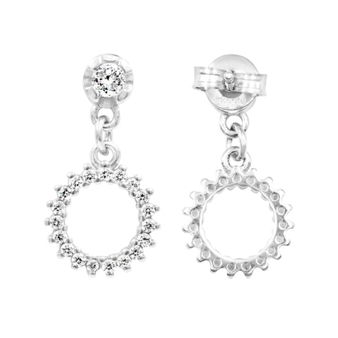 Zarkan Charm Shine Silver Drop Stud
