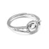 Zarkan Heart Double Loop Pure Silver Ring