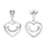 Zarkan Smile Heart Solitaire Silver Earrings