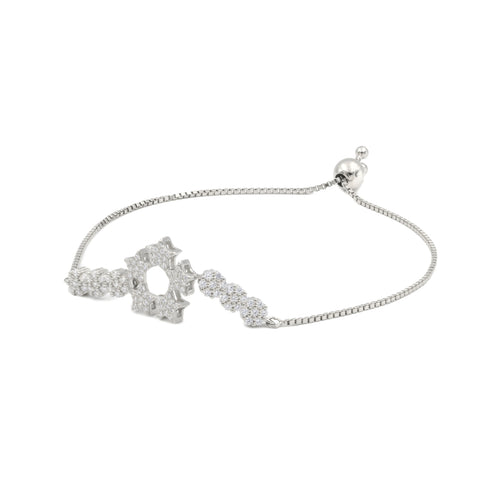 Zarkan Elegant Star Style Silver Bracelet