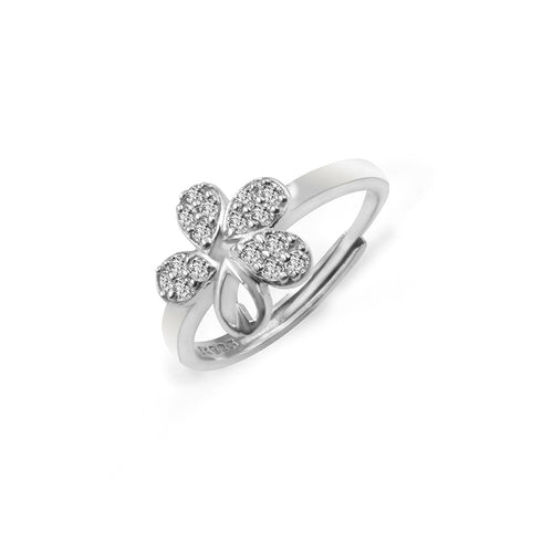 Zarkan Cute Flower For Love Pure 925 Silver Ring