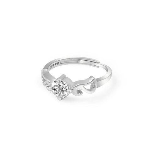 Luxe American Diamond Silver Ring