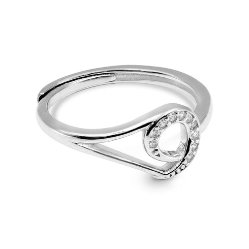 Zarkan Minimal 925 Silver Loop Ring