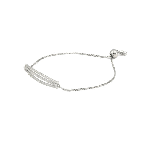 Zarkan Trio Style Zirkon Silver Bracelet