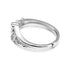 Zarkan Heart Double Loop Pure Silver Ring