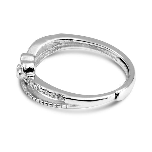 Zarkan Crown Heart Sterling Silver Ring