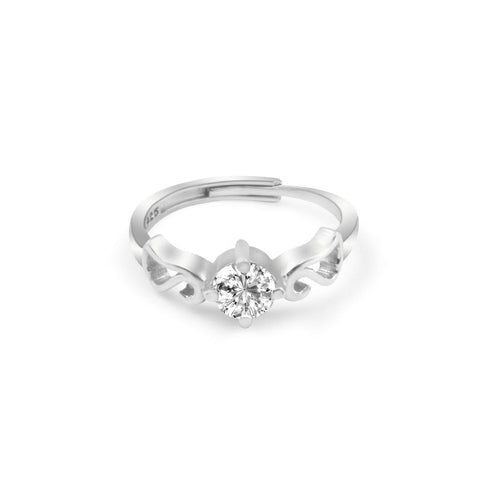 Luxe American Diamond Silver Ring