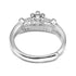 Zarkan Floral Cute Crown Pure Silver Ring
